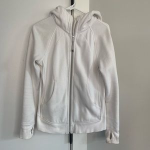Lululemon white scuba hoodie size 4
